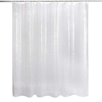 Cortina de ducha de cubo de agua transparente, impermeable, 3D, EVA, cortinas de baño er para bañera, cubierta de baño con ganchos - details 8