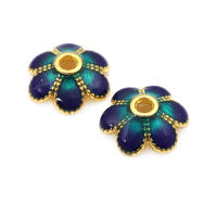 Tapetes de Flores de Brasso Dorado 18K 30PCS Accesorios de Joyería DIY de Alta Calidad - details 23