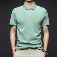 Polo de manga corta liso a la moda para hombre, top de verano cómodo y transpirable - details 10