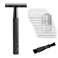 Barbero de Doble Cara Reutilizable para Mujeres y Hombres con 10 Aspas de Metal DE para Afeitar - details 8
