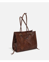 Nueva moda de las mujeres bolso de mano estilo fresco picante aceite cera cuero gran capacidad versátil bolso de hombro mensajero. - details 17