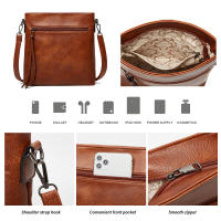 Bolso de Hombro para Mujer, Bandolera de Cuero PU, 3 piezas, informal, Gran Capacidad - details 12