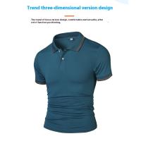 Verano de negocios simple ocio polo transpirable de los hombres de manga corta tops - details 3