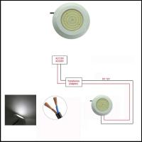 Foco para piscina ultrafino, luz LED RGB, 12W, CC 12V, relleno de resina, IP 68, resistente al agua, 108 LED, frío, azul, cálido - details 3