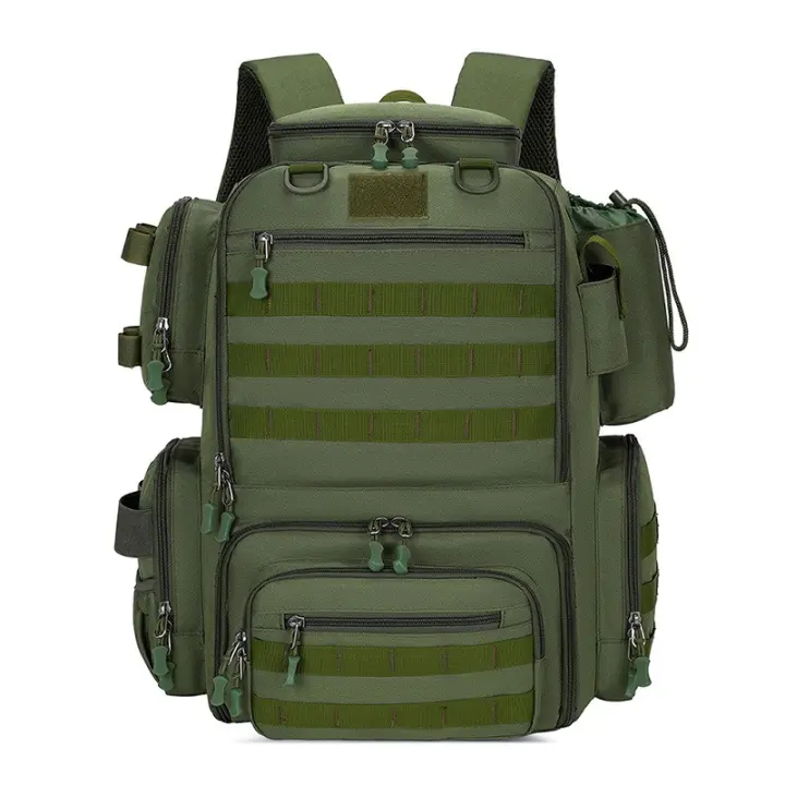 Mochila táctica de camuflaje Mochila multifuncional de gran capacidad Bolsa grande 3p Bolsa de montañismo Mochila militar con ventilador - 1