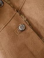 TRAFZA-abrigos gruesos de Invierno para mujer, chaquetas cálidas elegantes de manga larga con cuello vuelto de un solo pecho, Color sólido, a la moda - details 8