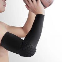 Soporte de brazo largo deportivo, mangas de compresión de codo, almohadillas de nido de abeja, protector de brazo a prueba de golpes, baloncesto, fútbol, ciclismo, 1 par - details 7