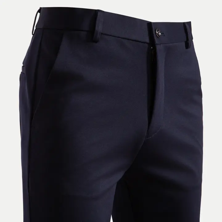 Pantalones Casuales Para Hombre Verano Primavera Pantalones De Negocios Clásicos Café Flexible Ropa De Escritorio - 1