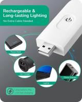Book Light LED USB Rechargeable Reading Light Eye Protection Night Light Portable Clip Desk Light Bookmark Read Light - details 2