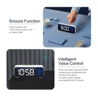 Reloj Despertador Digital LED con Control de Voz Temperatura y Humedad en Pantalla - details 4