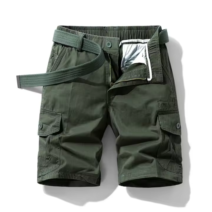 Pantalones Cortos de Verano para Hombres Cómodos y Versátiles con Múltiples Bolsillos - 1