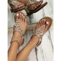 Sandalias Mujer 2025 con Cristales y Plataforma |   Tira en Dedo para Verano, Diseño Elegante y Fresco para Playa y Ciudad - details 23