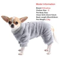 Ropa cálida de invierno para mascotas, mono de franela suave para perros, chaqueta de cuatro patas para cachorros y gatos, abrigo para perros pequeños y medianos, traje para Chihuahua Yorkie - details 2