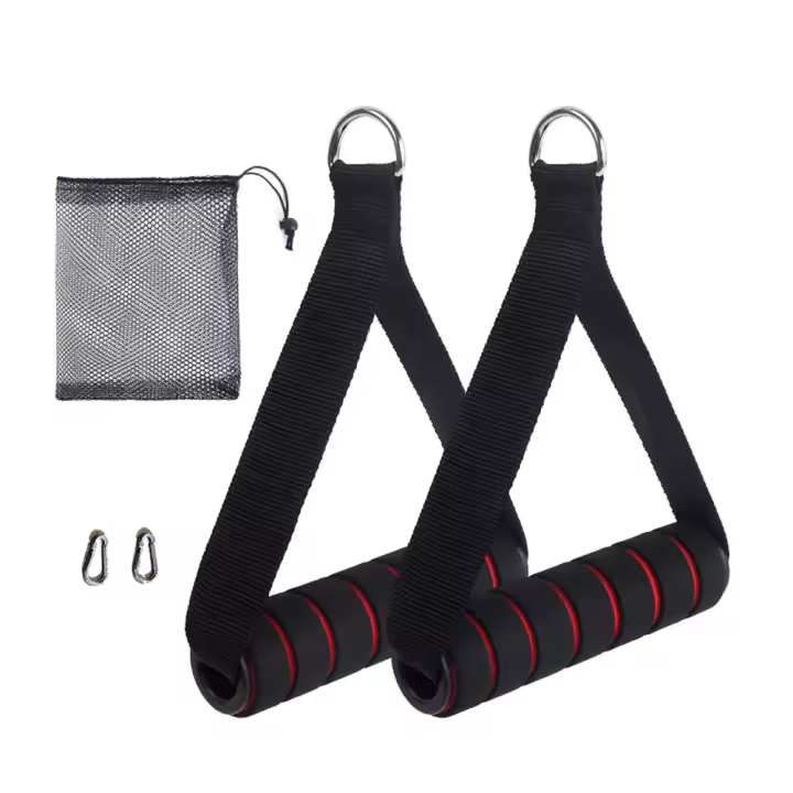 Manijas de gimnasio de Metal con anillo en D, mango de máquina de Cable resistente para entrenamiento con gancho para bandas de resistencia para el hogar, accesorios para Fitness - 1