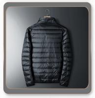 Chaqueta holgada de plumas de ganso blanco, chaqueta ligera con capucha, cuello alto para hombre, corte ajustado con capucha juvenil - details 19