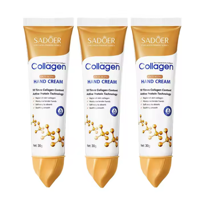 Crema de manos de colágeno, 3 uds. * 30g, suaviza la piel, nutre, hidrata, cuidado de la piel coreano, productos de reparación agrietados - 1