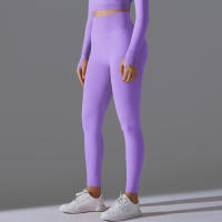 Pantalones deportivos lisos para mujer con elevación, ropa de yoga, leggings de gimnasio, entrenamiento para mujer, leggings sin costuras para mujer - details 13