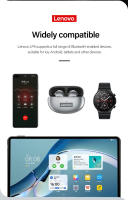 Lenovo-auriculares inalámbricos con Bluetooth, dispositivo de audio estéreo 9D, resistente al agua, con caja de carga, para iPhone - details 13