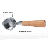 Portafiltro de 51mm para Delonghi Coffee, portafiltro sin fondo, 3 orejas, piezas de repuesto de acero inoxidable, MANGO y cesta de filtro - details 7
