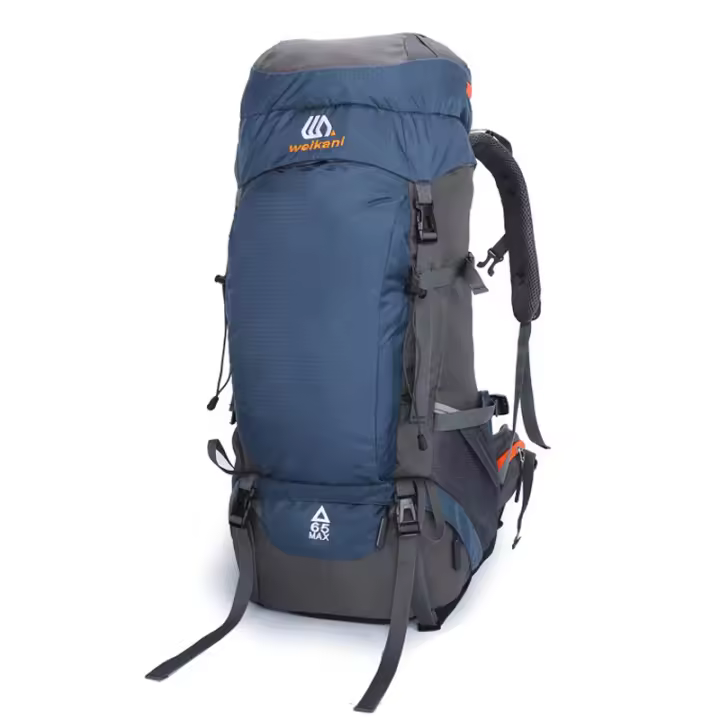 Mochila de Montañismo para Acampar y Senderismo de 65L con Cubierta de Lluvia Bolsa Grande para Hombros de Hombre Material de Nylon Capacidad Ajustable Ideal para Deportes al Aire Libre - 1