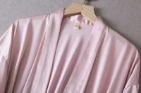 Juego de albornoz Ence de 5 piezas para mujer, ropa de dormir, kimono de satén, informal, para el hogar, primavera y verano - details 8