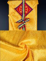 Tela envuelta, libro copiado a mano, bolsa de tesoro mágico, envuelto en cubierta, cojín de tela dorada, mantel, Manzha Tibetano - details 2