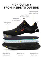 Zapatillas de Seguridad para el Trabajo Anti-Perforación con Punta de Acero a Prueba de Golpes Ligeras Transpirables para Hombres y Mujeres Tulldent - details 3