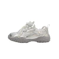 Zapatos de las niñas 2025 nuevos niños zapatos deportivos primavera y otoño niñas plata niña princesa zapatos de entrenamiento moral zapatos de primavera - details 0