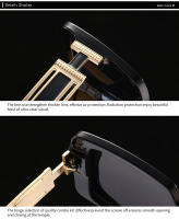 Toyear-gafas de sol cuadradas de diseñador de marca de lujo para mujer y hombre, gafas de sol Vintage con montura grande, gafas de viaje para conducir, tonos ins, UV400 - details 19