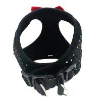 Conjunto de correa de arnés para perro, chaleco con pajarita, decoración de diamantes pequeños, arnés suave para perros pequeños y medianos - details 1