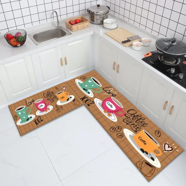 Alfombra de Cocina de Dibujos Animados Super Absorbente Antideslizante - 1