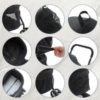 Carrito para mascota, plegable,para perros y gatos, con ruedas giratorias de 360 grados y cinturón de seguridad - details 10