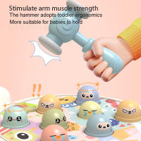 Juguetes sensoriales educativos para niños, martillo de música de Topo, juego de golpeo, sonajeros de sonido de percusión de animales lindos - details 4