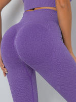 Pantalones de yoga deportivos de cintura alta para gimnasio, mallas sin costuras para mujer - details 1