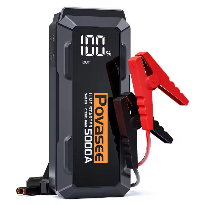 Povasee 5000A, Encendido de Batería de Coche Caja de Salto 12V para Vehículos de Pasaje - 1