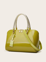 Bolsa de almohada de charol 2025 primavera y verano nuevo bolso brillante bolso nupcial moda de alta gama de un solo hombro oblicuo span bolso de las mujeres. - details 6