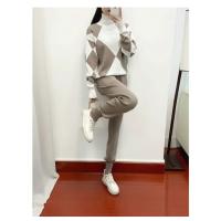 Conjunto de 2 Piezas de Punto para Mujer Jersey Grueso Informal Musulmán, Top y Pantalón de Punto - details 9