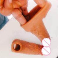 Empaque privado Sexy Sex Shop Funda de extensión realista Condones de silicona reutilizables para retrasar el agrandamiento para hombres Potenciador de consolador Juguetes eróticos - details 3