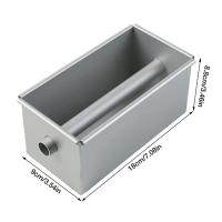 Sartén larga para hornear pasteles antiadherente, molde de pastel de corazón fluido, molde de aleación de aluminio, Pan cuadrado con tubo central, herramientas para pasteles - details 1