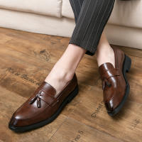Mocasines con Borlas para Hombres Tacón Bajo, Color Sólido, Punto Acolchado, Resistente al Desgaste, Zapatos de Negocios Casuales - details 13