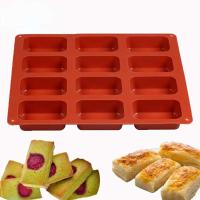 Mini molde de silicona para pastel cuadrado de 12 cavidades para pastel de brownie elegante, molde para hornear, bandeja para panqueques y galletas - details 0