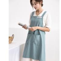 Delantal de cocina de estilo japonés nuevos, delantales de jardinería resistentes a las manchas con espalda cruzada, delantal de lino y algodón para mujer para adultos y niños - details 16