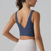 Hmidou-Sujetador deportivo para mujer, ropa interior Sexy de realce para Yoga, correr, gimnasio, Tops de Fitness, camiseta sin mangas de verano - details 17