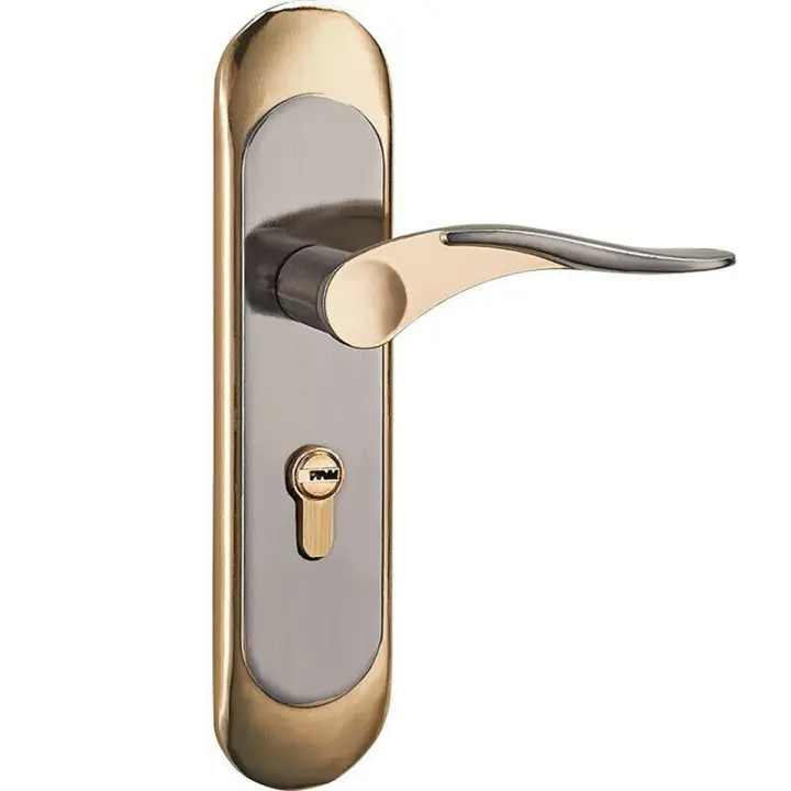 Manija de puerta interior para el hogar con cerradura de seguridad, juego de llaves, aleación de aluminio - 1