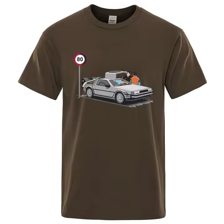 Camiseta de algodón para hombre, corte holgado, informal, transpirable, sudor, cuello redondo - 1
