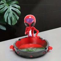 Decoración Retro Vintage Alien Cenicero de Mesa de Resina Hiphop Adorno de Bar para el Hogar y Oficina Accesorios de Fumado de Mano Crafts - details 1