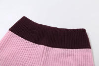 BUNO-Conjunto de 2 piezas para mujer con diseño de Patchwork Nibber, Chaqueta de punto de otoño, nueva tendencia, Chaqueta de punto corto con cremallera, pantalón corto grueso, ropa informal y sencilla - details 18