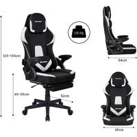Silla Gamer Profesional Ergonómica, Transpirable, Antimanchas, Ajustable en Altura y Reposapiés - details 11