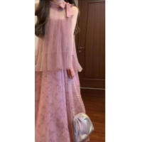 Elegante Estilo Francés Vestido de Princesa Dulce con Trenza de Malla Jacquard - details 4