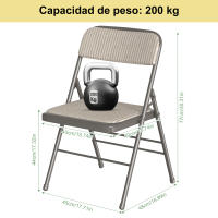 Rcynview Set de Silla Plegable  Tela Acolchada Visitor para Hogar, Exteriores, Salas de Conferencia - details 3